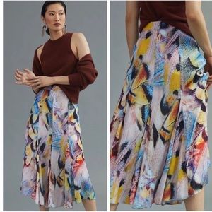 Anthropologie Multi color midi skirt, NWT, size 4